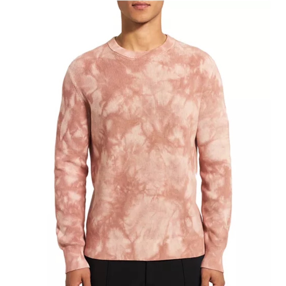 Theory Masten Tie Dye Crew Sweater 100% cotton men’s size‎ Large